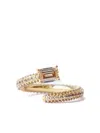 Izabel Display Twist Emerald-cut Stone Ring In Gold