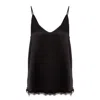 Izabela Mandoiu Women's Black Pure Silk Top With Adjustable Straps In Black