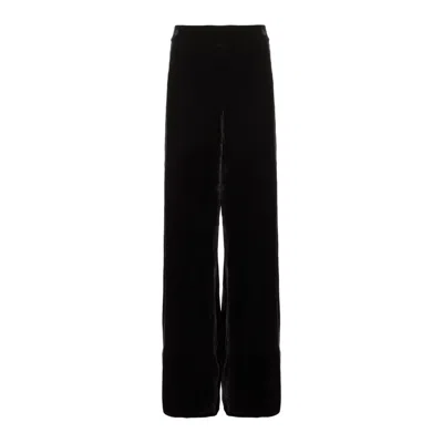 Izabela Mandoiu Women's Black Velvet Long Trousers-skirt