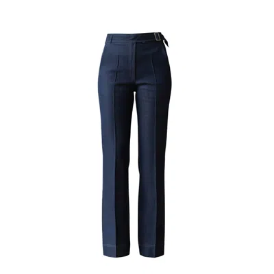 Izabela Mandoiu Women's Blue Long Denim Trousers