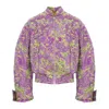 Izabela Mandoiu Women's Electric Marble Bomber Jacket