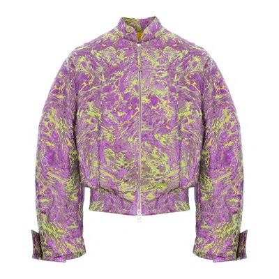 Izabela Mandoiu Women's Electric Marble Bomber Jacket