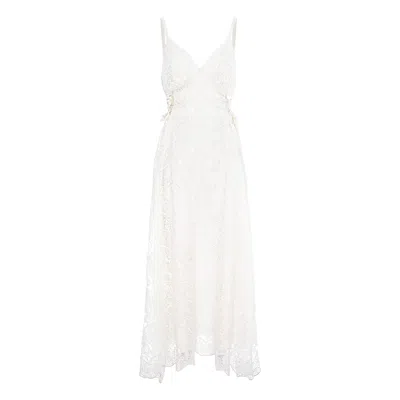 Izabela Mandoiu Women's Long Dress In White Lace