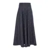 Izabela Mandoiu Women's Midi Plaid Skirt In Grey Color In Grey