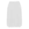 Izabela Mandoiu Women's Neutrals Pure Silk Skirt With Floral Lace In Ivory In White