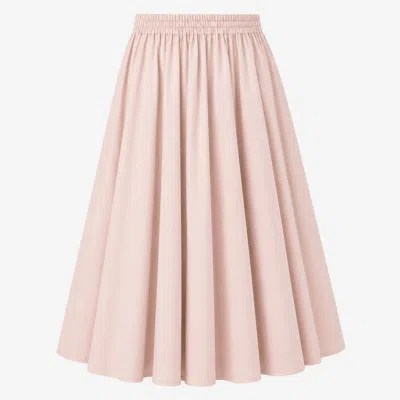 Izabela Mandoiu Women's Rose Gold Dusty Rose Elasticated Waist Maxi Skirt