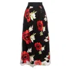 Izabela Mandoiu Women's Tulle Maxi Skirt With Multicolor Floral Embroidery