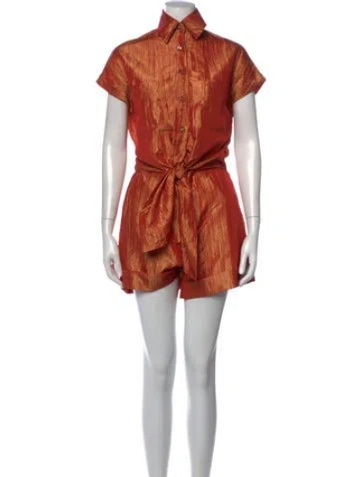Pre-owned Izayla Romper W/ Tags In Orange