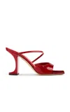 Izie Limited Arno Patent Leather Sandals In Red