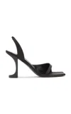 Izie Limited Port Satin Sandals In Black