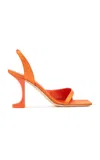 Izie Limited Port Satin Sandals In Orange