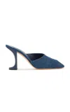 Izie Limited Waverly Denim Mules In Blue