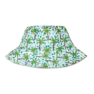 Izimini Kids'  Cotton Sun Protection Bucket Hat In Kai