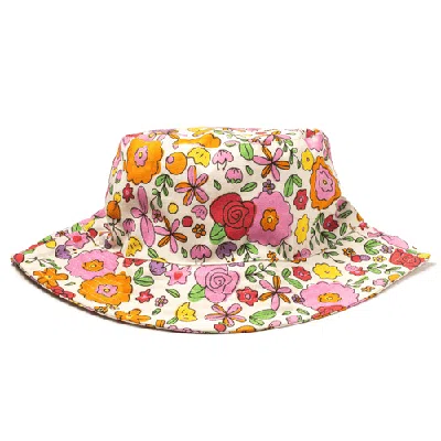Izimini Kids'  Cotton Sun Protection Bucket Hat In Paloma