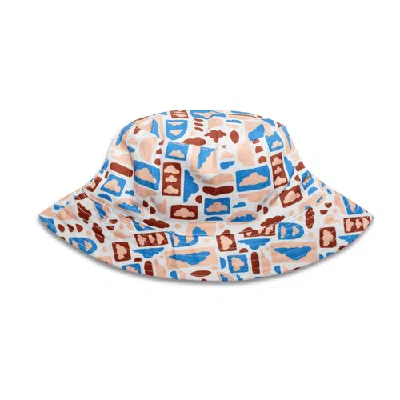 Izimini Kids'  Cotton Sun Protection Bucket Hat In Sky