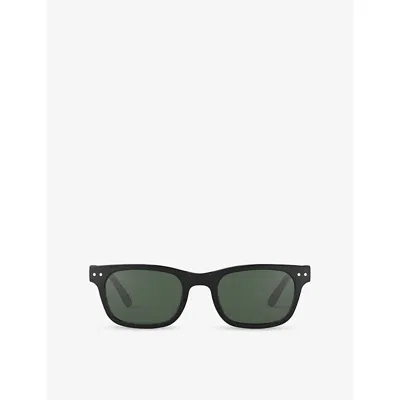 Izipizi Womens Bay Rectangle-frame Acetate Sunglasses In Green