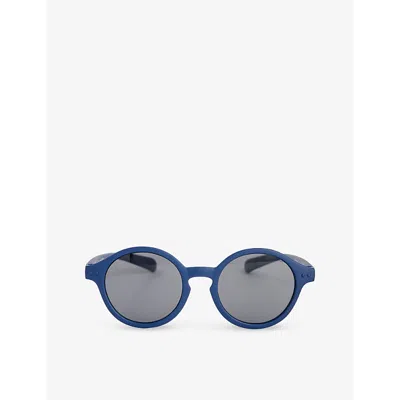 Izipizi Boys Denim Blue Kids #d Kids' Round-frame Semi-transparent Acetate Sunglasses