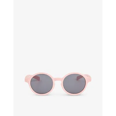 Izipizi Boys Pastel Pink Kids #d Kids' Round-frame Semi-transparent Acetate Sunglasses