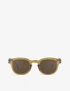 Izipizi Womens #c Square-framed Golden Green Sunglasses In Golden Green