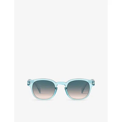 Izipizi #c Turquoise Stone Square Acetate Sunglasses