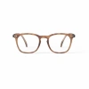 Izipizi Mens Havane #e Square-framed Golden Green Reading Glasses