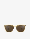 Izipizi Womens #e Square-framed Golden Green Sunglasses In Golden Green