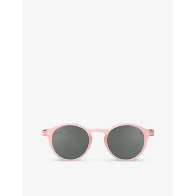 Izipizi Girls Pink Kids #d Junior Round-frame Semi-transparent Acetate Sunglasses