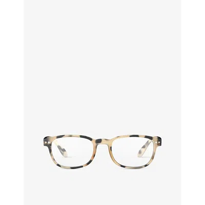 Izipizi Mens Light Tortoise #b Rectangle-frame Reading Glasses