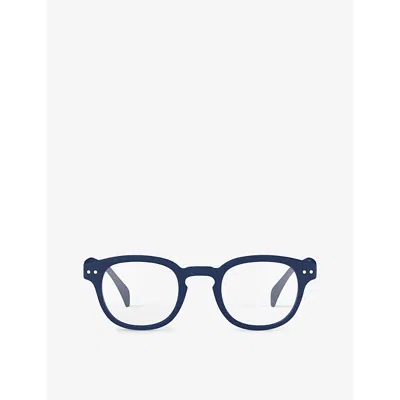 Izipizi Womens #c Square-framed Navy Reading Glasses In Blue