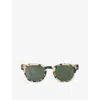 Izipizi Mens Light Tortoise #c Square-framed Polarised Sunglasses In Light Tortoise