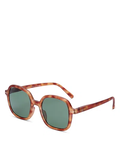 Izipizi Office Square Sunglasses, 52mm In Brown