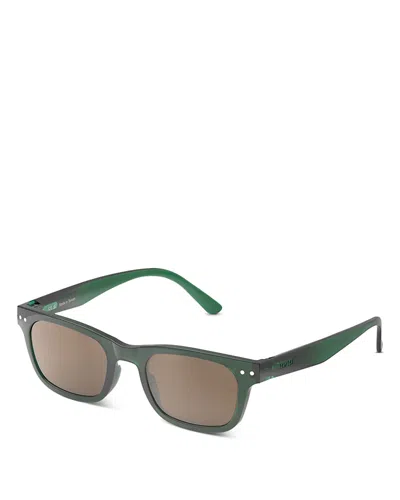 Izipizi Sun Ray Rectangular Sunglasses, 43mm In Green