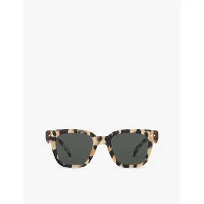 Izipizi Sun Road Tortoiseshell Rectangle-frame Acetate Sunglasses
