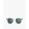 Izipizi Womens Frozen Blue #n Oversized Square-framed Sunglasses