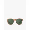 Izipizi Womens Havane #n Oversized Square-framed Sunglasses