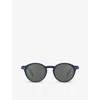 Izipizi Womens Navy #d Round-framed Sunglasses In Navy