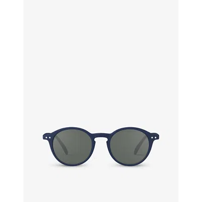 Izipizi Women's Navy #d Round-frame Acetate Sunglasses In Blue