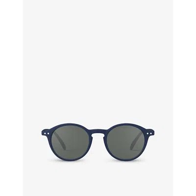 Izipizi Womens Navy #d Round-framed Sunglasses