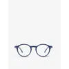 Izipizi Womens #d Round-framed Navy Reading Glasses In Navy