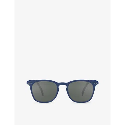 Izipizi Women's Navy #e Square-frame Polycarbonate Sunglasses In Blue