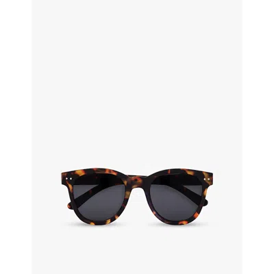 Izipizi Womens Tortoise #n Oversized Square-framed Sunglasses