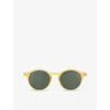 Izipizi Womens Yellow Honey #d Round-framed Sunglasses In Yellow Honey
