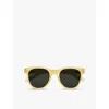 Izipizi Womens Yellow Honey #n Oversized Square-framed Sunglasses