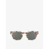 Izipizi Womens Blue Tortoise #c Square-framed Tortoise Sunglasses In Blue Tortoise