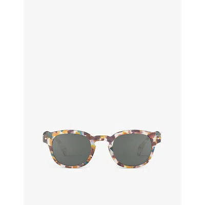 Izipizi Womens Blue Tortoise #c Square-framed Tortoise Sunglasses