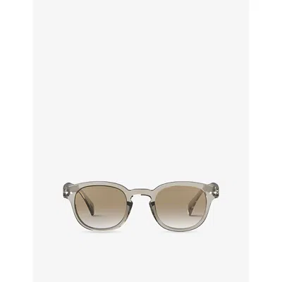 Izipizi Womens #c Sun Station Round-frame Acetate Sunglasses Grey In Brown