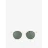Izipizi Womens #d Crystal Round-frame Acetate Sunglasses