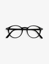 Izipizi Womens Black Screen #d Round-frame Glasses In Black