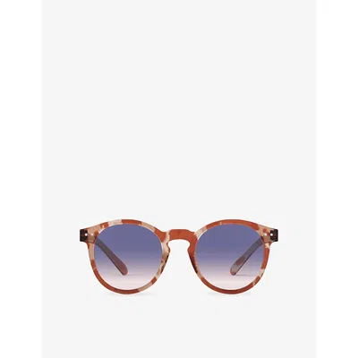 Izipizi Womens # M Wild Hooves Round-frame Acetate Sunglasses In Brown