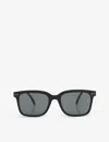 Izipizi Womens #l Square-framed Black Sunglasses In Black